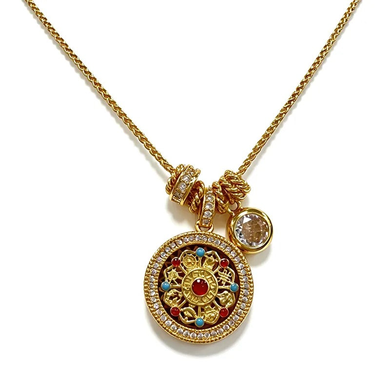 Medallion necklace in its gift box
